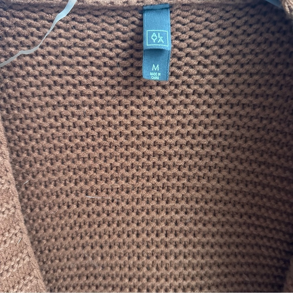 Alya Rust Orange Chunky Knit Open Cardigan - Picture 4 of 10